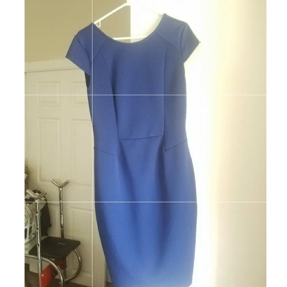 Royal blue neoprene dress